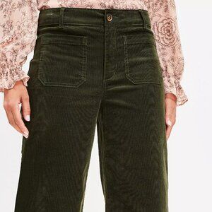 LOFT palmer wide leg pants in brushed corduroy, brown , sz 12